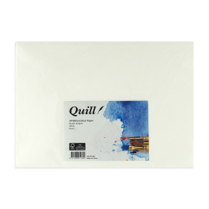 Quill Watercolour Paper Rough 300gsm A4 - White, Pack of 5