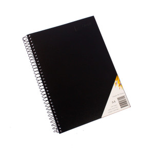 Quill Visual Art Diary PP 110gsm A4 200 Pages - Black (10701)