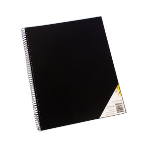 Quill Visual Art Diary PP 110gsm 11" x 14" 200 Pages - Black (10703)