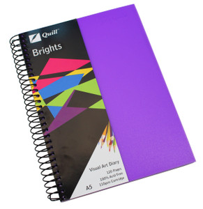 Quill Visual Art Diary PP 110gsm A5 120 Pages - Dark Purple (10793)
