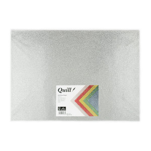 Quill Glitter Paper A3 - Assorted, Pack of 5