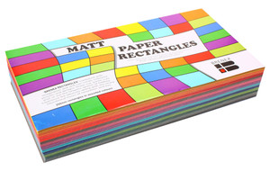 Brenex Matte Rectangles 250 x 125mm Assorted, Pack of 360 Sheets (80196)