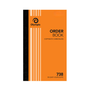 Olympic Carbonless Duplicate Order Book No.738 200 x 125mm 50 Leaf (142793)
