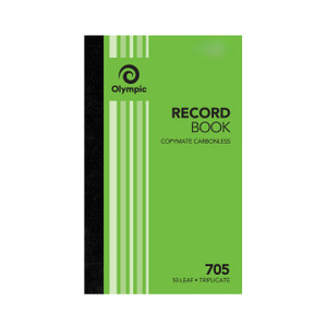 Olympic Carbonless Triplicate Record Book No.705 200 x 125mm 50 Leaf (142790)