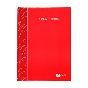 Quill Index Book 70gsm A5 160 Pages - Red (10405)