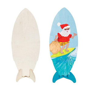 Wooden Surfboard with Stand - 52cm