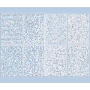 Stencil and Rubbing Sheets A4 Textures Pack of 8