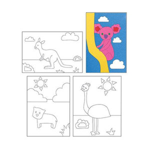 Sand Art Sheets Pack of 20 - Australian Animals