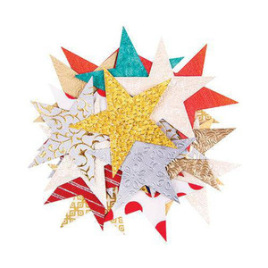 Handmade Paper Stars Xmas Colours Pack of 100