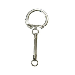 Key Chain Silver Round Pack of 10