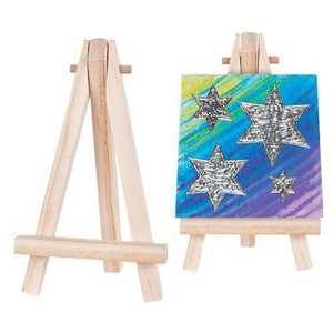 Wooden Easel Mini 10 x 12.5cm Pack of 10