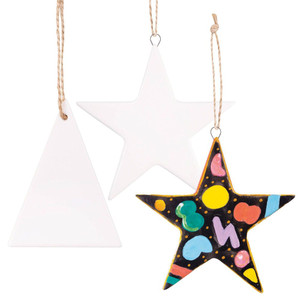 Ceramic Star and Triangle Pack of 10