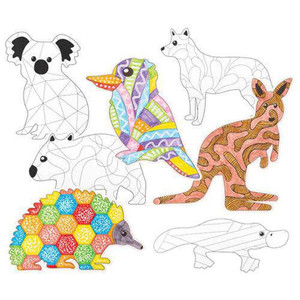 ColourMe Cardboard Australian Animals Pack of 21