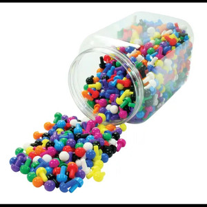 Pegs - 1000 Pieces in Storage Jar