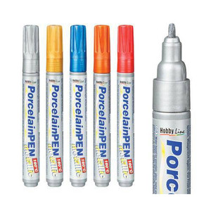 Kreul Porcelain Markers Pack of 5 - Metallic