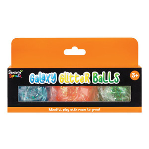 Galaxy Glitter Balls Orange - Orange