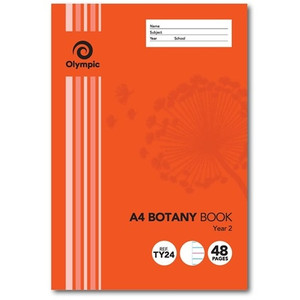 Olympic Botany Book TY24i A4 48 Page QLD Year 2 Ruled/ Blank (105068)