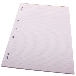 Quill Bank Pad Ruled 7 Hole Punched 60gsm A4 90 Leaf - White (01030)