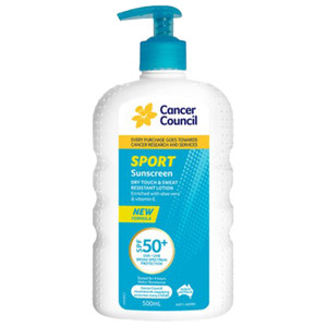 CANCER COUNCIL SPF50+ Sport Sunscreen Pump 500mL