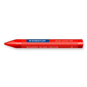 Staedtler 228 Noris Jumbo Triangular Wax Crayons - 14mm, Box of 12 Assorted Colours