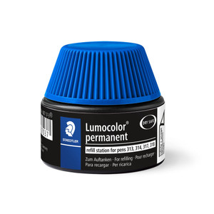 Staedtler 487 Lumocolor Refill Pot Universal 15mL - Blue, Each
