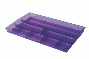 ITALPLAST Drawer Tidy - Tinted Purple, Each