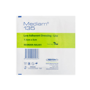 Mediam 135 Low Non Adherent Dressing - Lite 7.5cm x 5cm, Each