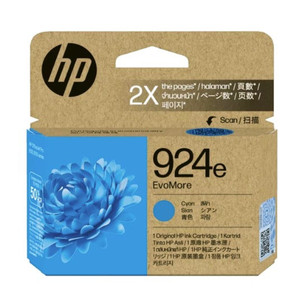 HP #924e EvoMore Original Cyan Ink Cartridge (4K0V7NA)
