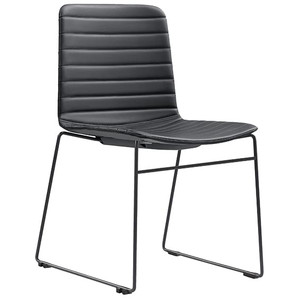 Mia Breakout Chair in Black PU and No Arms