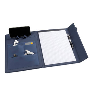 Marbig Professional A4 Compendium with Phone Stand Navy Blue, Each