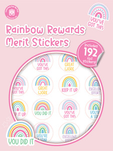 Rainbow Rewards Merit Sticker Book