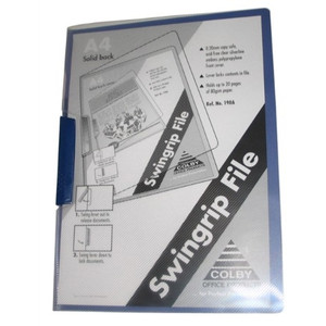 Colby 190A Swinggrip Punchless File A4 - Blue, Each