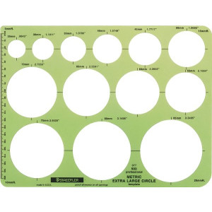 Staedtler 977 Metric Template - Extra Large Circles, Each