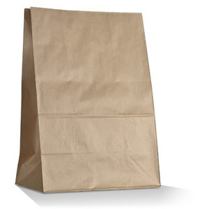 SOS Brown Paper Bags #16 Large 390mm x 240mm x 120mm 70gsm Carton of 250