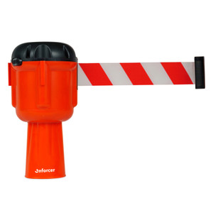 Cone Top Retractable Barrier - Red/White