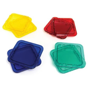 Giant Polydron Clip-In Coloured Windows, Pack of 12 Pieces