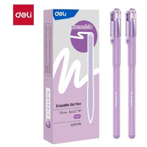 Deli Erasable Gel Pen 0.5mm Purple