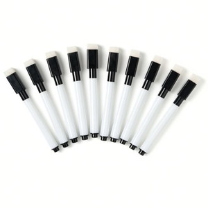 Creative Kids Write N Wipe Markers w/ Eraser Tip Pack of 10 Black