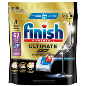 Finish Powerball Ultimate Plus Material Care Intensive Clean & Shine Dishwasher Tablets Pack of 62