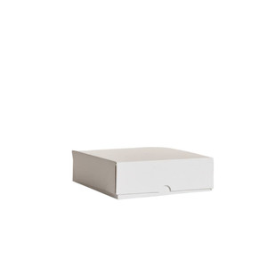 Easy Fold Corrugated Cake Box 8" x 8" x 2.5" White, Carton of 100