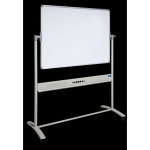 MOBILE PORCELAIN MAGNETIC WHITEBOARD PIVOTING 1200mm x 900mm