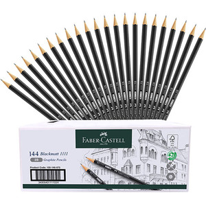 Faber-Castell Economy 1111 Graphite Pencil, 2B, Box of 144