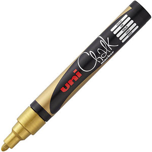 UNI-BALL CHALK MARKER BULLET TIP 2.5MM GOLD