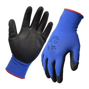 Stealth Blue Heeler PU Palm Work Gloves - Size 9 (Large) Pair