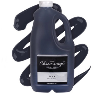 Chromacryl Acrylic Paint 2L Bottles - Black, Each