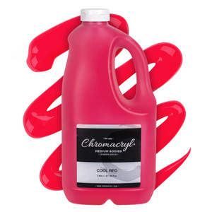Chromacryl Acrylic Paint 2L Bottles - Cool Red, Each
