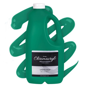 Chromacryl Acrylic Paint 2L Bottles - Green Deep, Each
