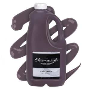 Chromacryl Acrylic Paint 2L Bottles - Burnt Umber, Each