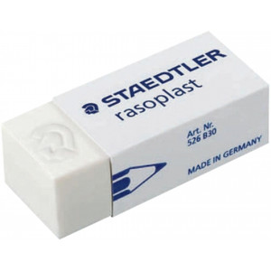 Staedtler 526 Rasoplast Pencil Eraser Medium 43x19x13 mm, Pack of 30