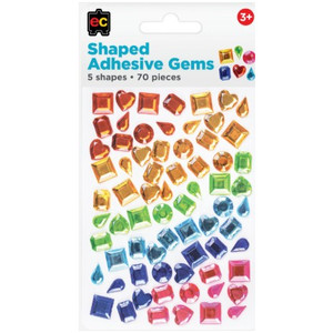 Adhesive Gems Shaped 70pcs